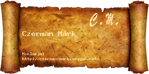 Czerman Márk névjegykártya